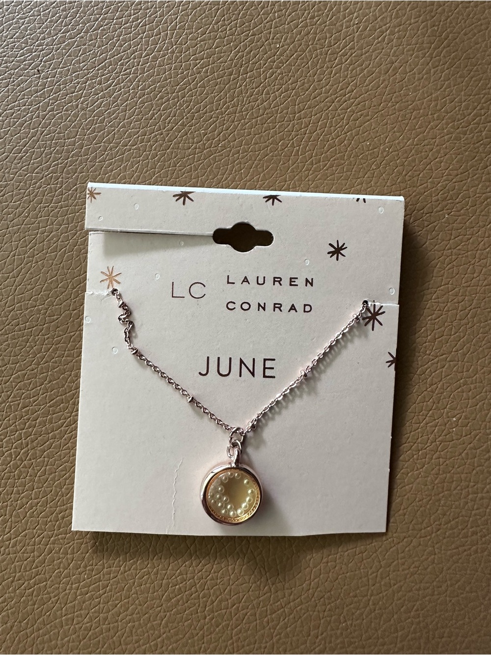 LC Lauren Conrad June Birthstone Necklace in Goldtone